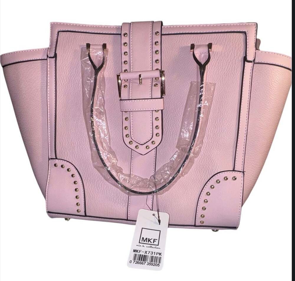 MKF Collection Mia K. Collection Pink Studded Tote Bag MKF-X731PK